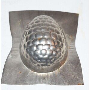 Vtg Chocolate Mold Easter Egg HALF Dragon Scales Reptile‎ snake lizard